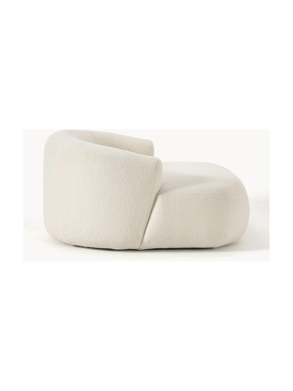 Fauteuil lounge en tissu peluche Sofia, Peluche blanc cassé, larg. 140 x prof. 140 cm