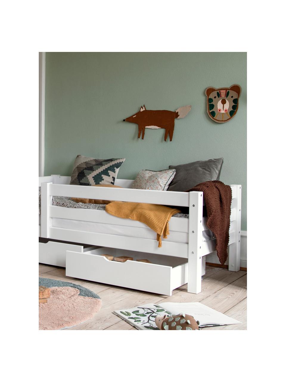 Bettschubladen Eco Comfort, 2 Stück, Mitteldichte Holzfaserplatte (MDF), FSC-zertifiziert, Holz, weiss lackiert, B 153 x T 60 cm