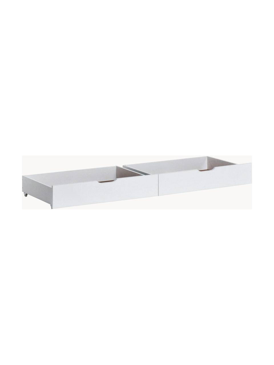 Zásuvky pod postel Eco Comfort, 2 ks, MDF deska (dřevovláknitá deska střední hustoty), certifikace FSC, Dřevo, lakováno bílou barvou, Š 153 cm, H 60 cm