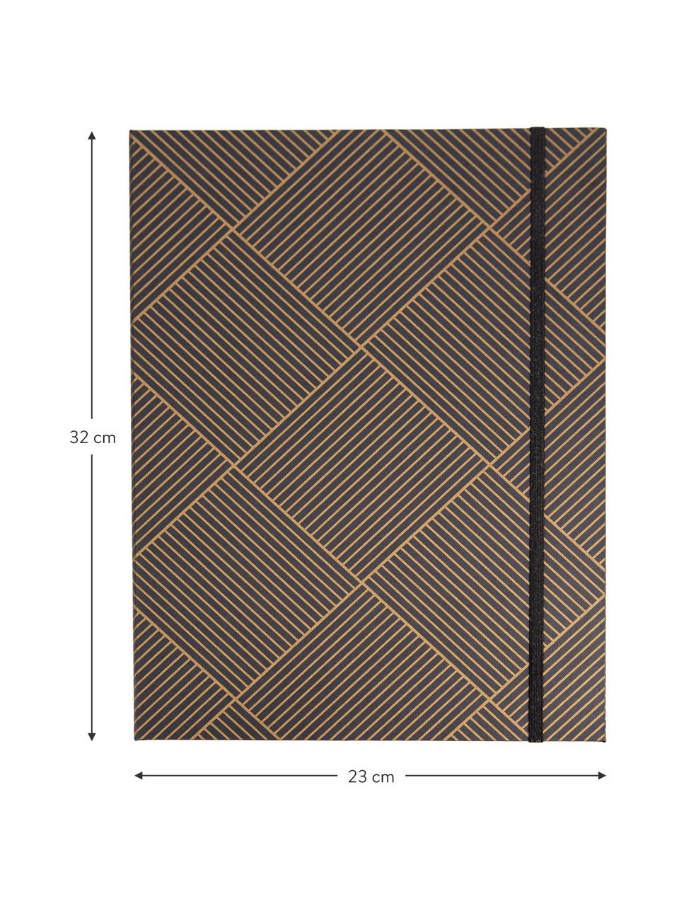 Bindmap Paulina, Goudkleurig, donkergrijs, B 23 x H 32 cm