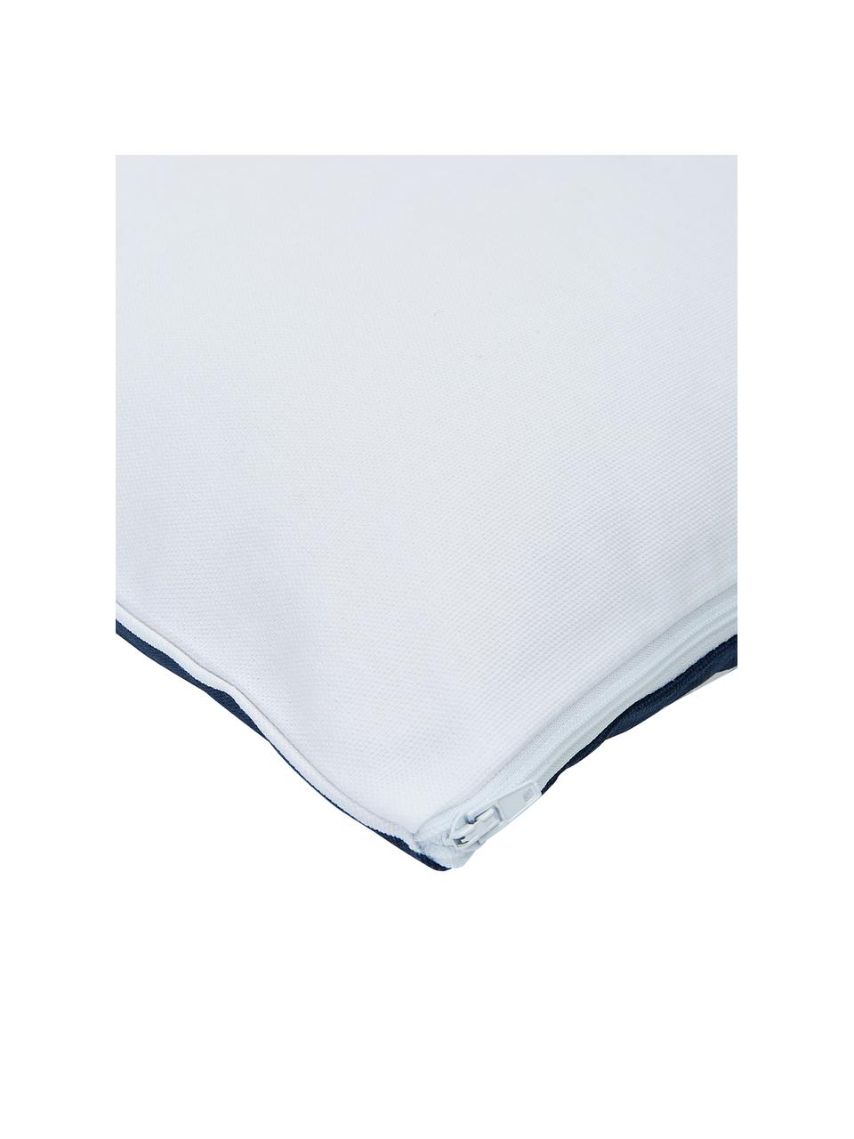 Povlak na polštář s grafickým vzorem Zahra, 100 % bavlna, Modrá, Š 45 cm, D 45 cm