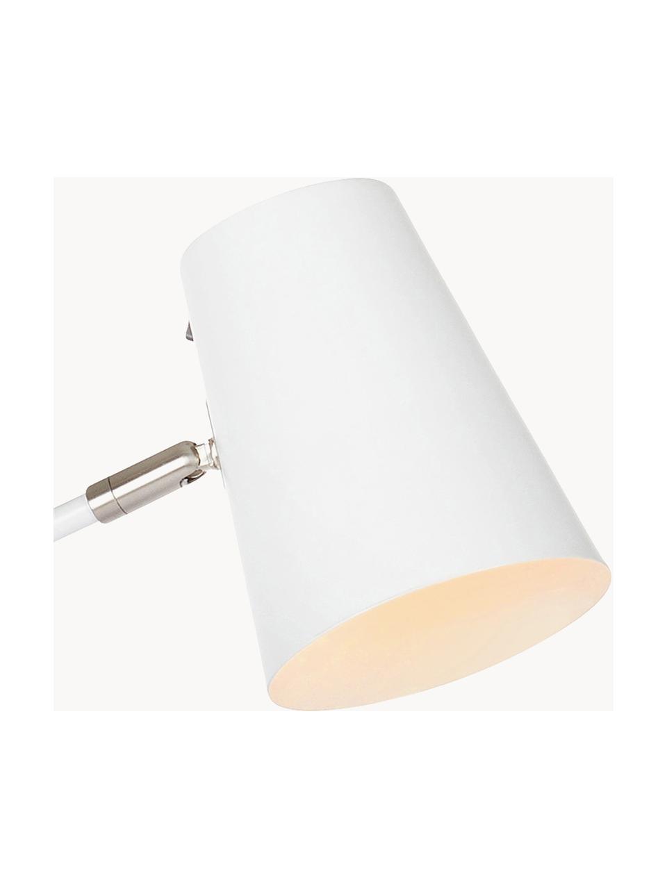 Lampa na čítanie s odkladacou plochou a nabíjačkou Linear, Biela, V 144 cm