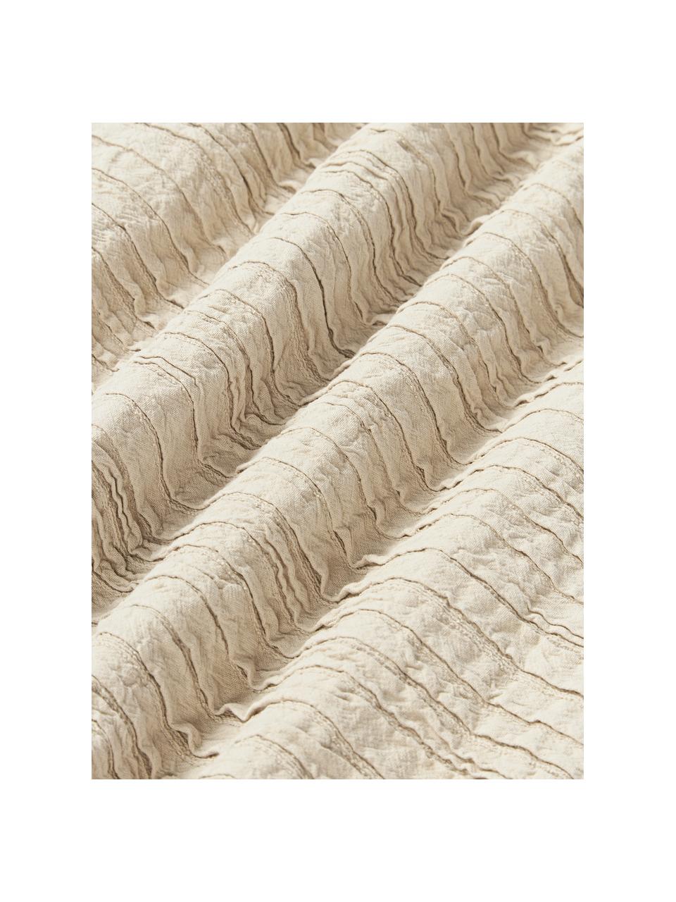 Plisovaný poťah na vankúš z bavlny Artemis, 99 % bavlna, 1 % polyester, Béžová, Š 30 x D 50 cm