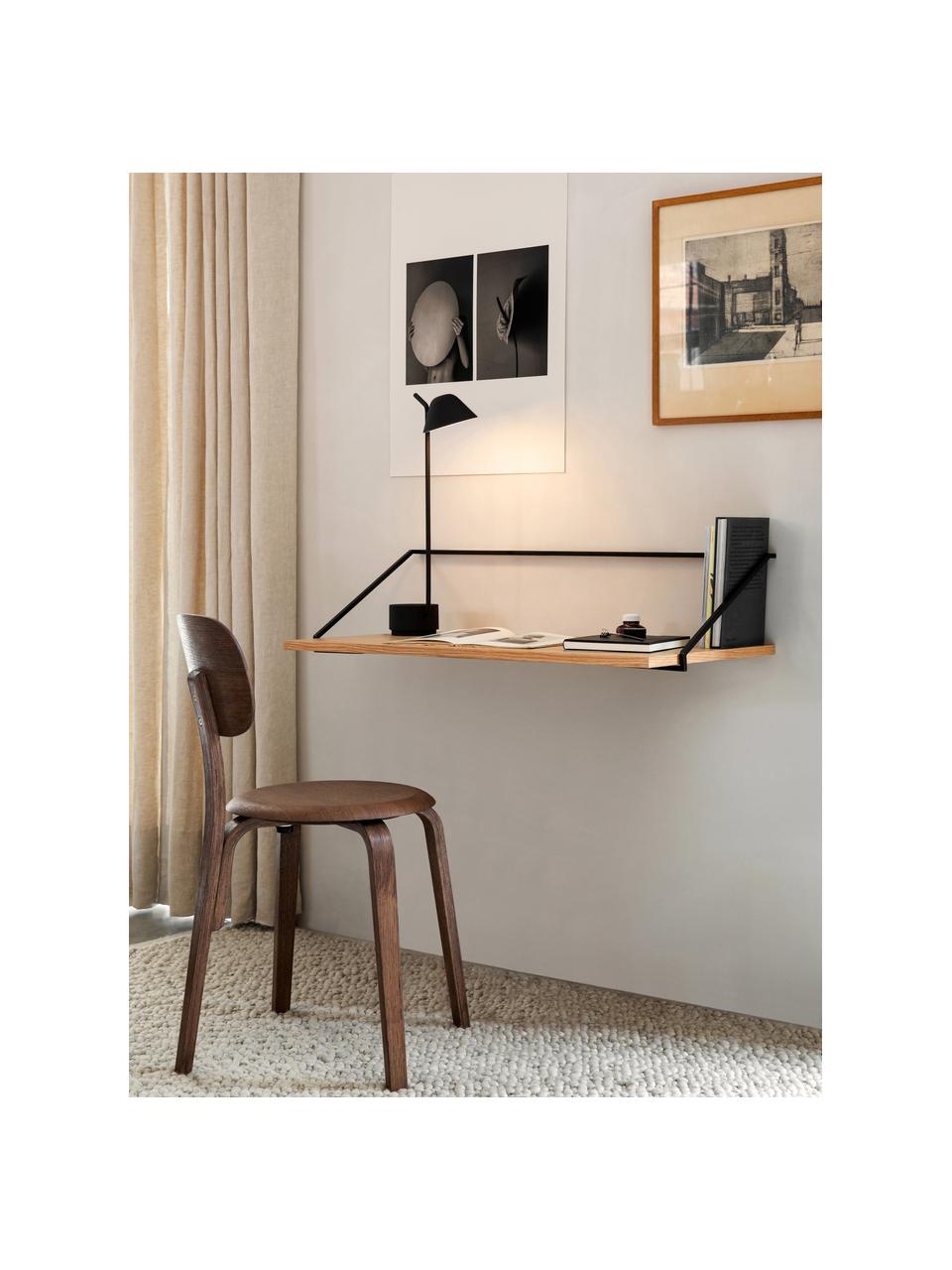 Nástěnný psací stůl ze dřeva a kovu Rail, Světlé dřevo, Š 92 cm, H 45 cm