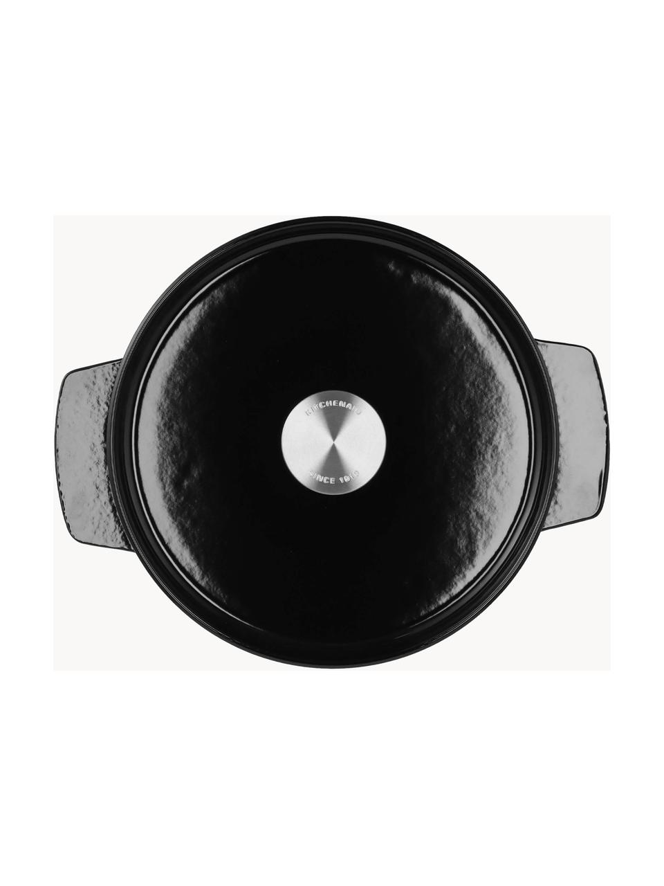 Hrnec s nepřilnavým povrchem Doelle, Litina s keramickým nepřilnavým povrchem, Černá, Ø 22 cm, V 15 cm