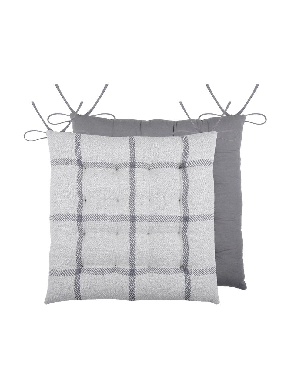 Coussin de chaise 40x40 Leopold, Gris foncé, gris clair