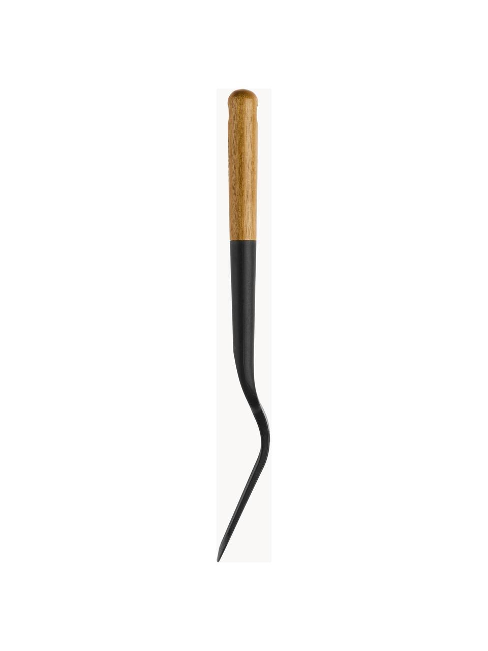 Paletta da cucina con manico in legno d'acacia Cook, Silicone, legno d'acacia, Nero, legno chiaro, Lung. 31 cm