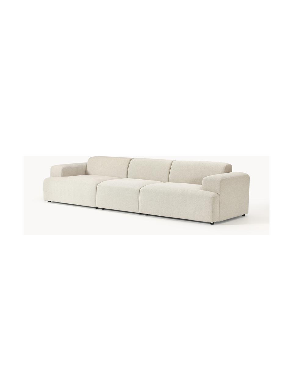 Sofa Melva (4-Sitzer), Bezug: 100 % Polyester Der strap, Gestell: Massives Kiefern- und Fic, Webstoff Hellbeige, B 319 x T 101 cm