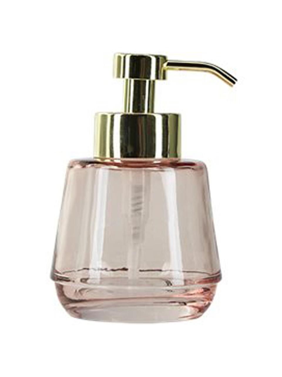 Seifenspender Lushi, Behälter: Glas, Rosa, transparent, Ø 7 x H 15 cm