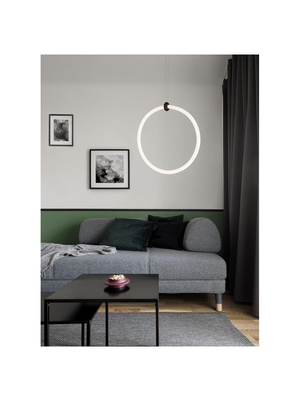 Lampada a sospensione a LED Gropius, Paralume: acrilico, Baldacchino: alluminio rivestito, Bianco, nero, Ø 38 x Alt. 120 cm