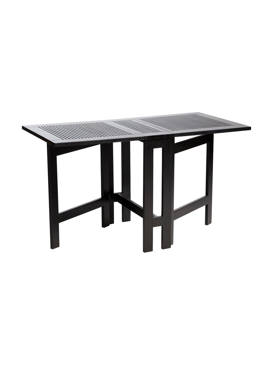 Table de jardin extensible en bois Butterfly, Noir