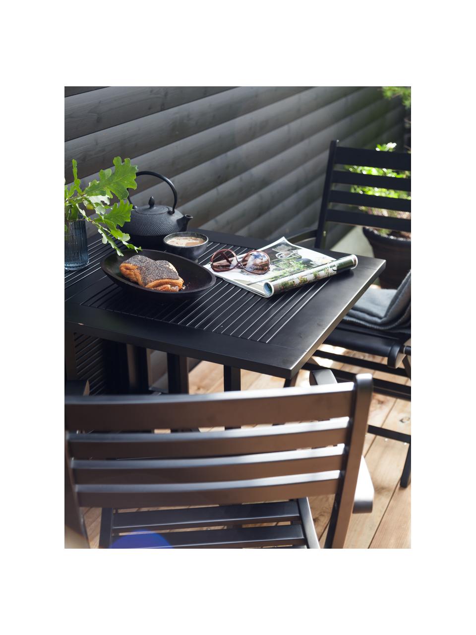 Table de jardin extensible en bois Butterfly, Noir