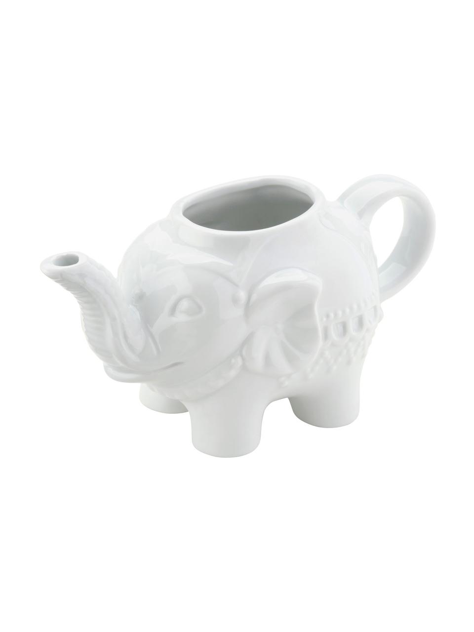 Porseleinen melkkan Elephant, 250 ml, Porselein, Wit, 15 x 8 cm