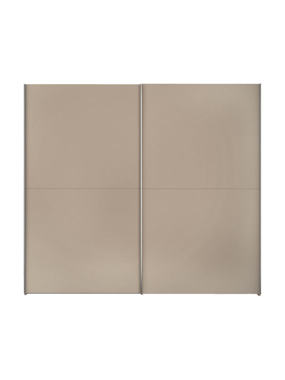 Schuifdeurkast Oliver met 2 deuren, inclusief montageservice, Frame: panelen op houtbasis, gel, Beige, 252 x 225 cm