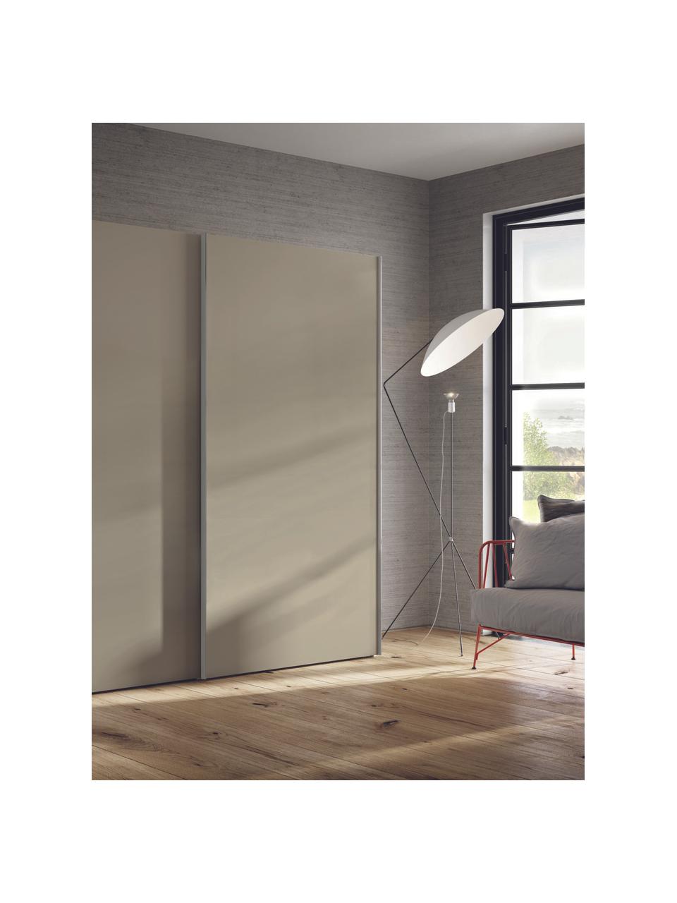 Schuifdeurkast Oliver met 2 deuren, inclusief montageservice, Frame: panelen op houtbasis, gel, Beige, 252 x 225 cm