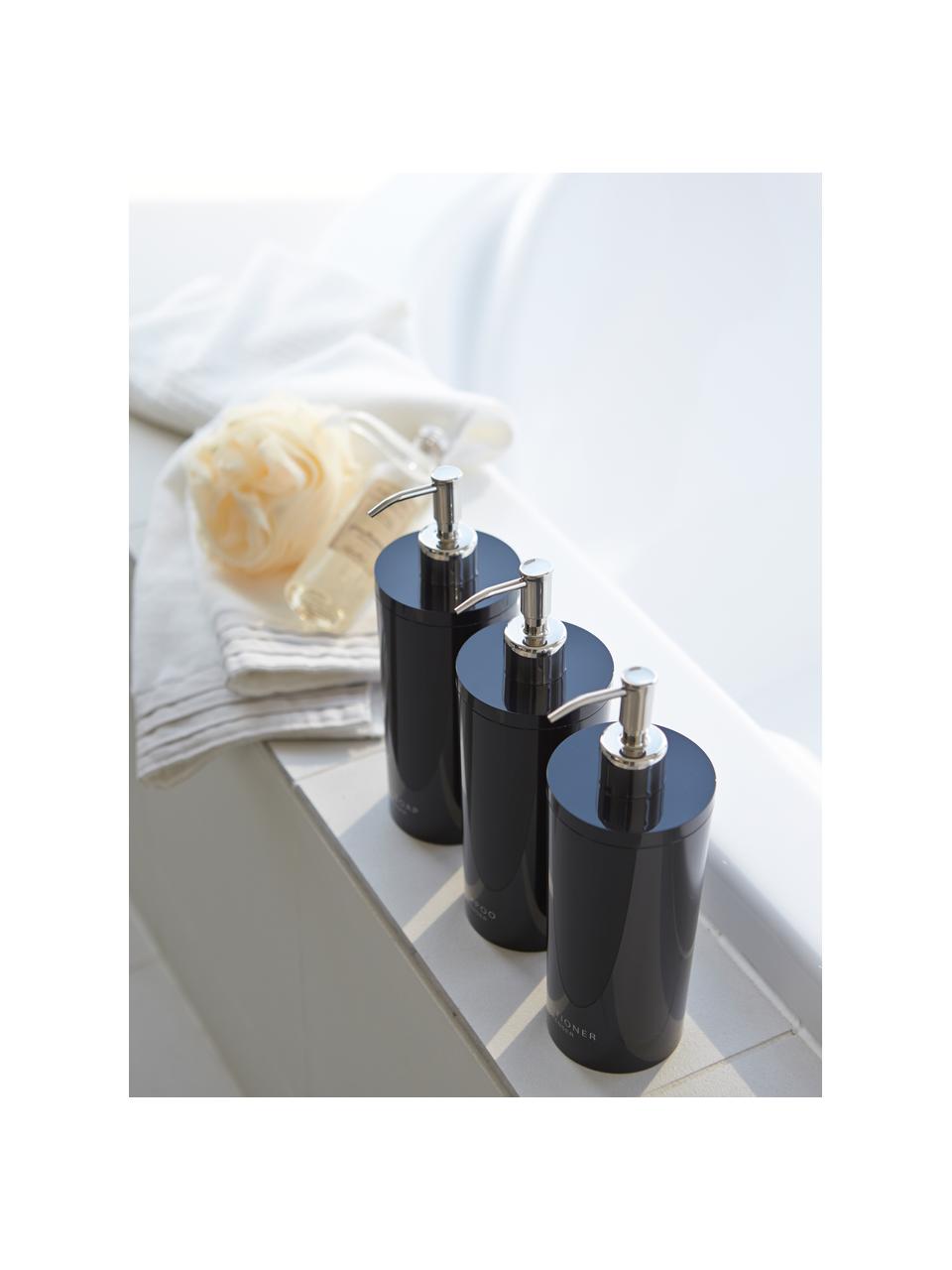Distributeur de savon Tower, Noir, Ø 8 x haut. 23 cm
