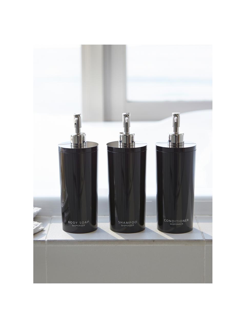 Distributeur de savon Tower, Noir, Ø 8 x haut. 23 cm