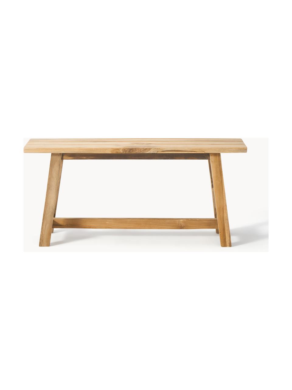 Banc en bois de teck Lawas, Bois de teck recyclé, finition naturelle

Ce produit est fabriqué à partir de bois certifié FSC® issu d'une exploitation durable, Bois de teck, larg. 100 x prof. 27 cm