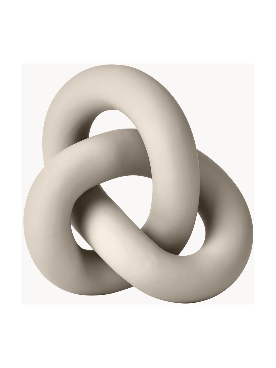 Deko-Objekt Knot aus Keramik, Keramik, Greige, matt, B 19 x H 9 cm