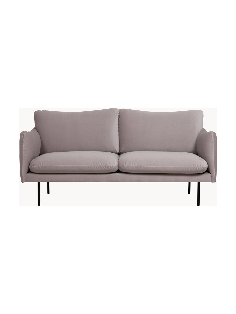 Zamatová pohovka Moby (2-miestna), Zamatová hnedosivá, Š 170 x H 95 cm