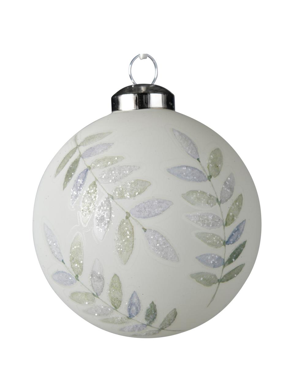 Boule de Noël Lilian, 3 élém., Blanc, gris