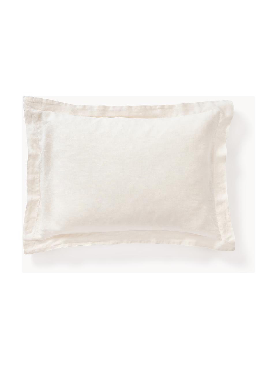 Funda de almohada de lino lavado Pure, 100% lino
Densidad de hilo 110 TC, calidad estándar

El material utilizado para este producto ha sido probado contra sustancias nocivas y está certificado según el STANDARD 100 by OEKO-TEX®, 15.HIN.65948, HOHENSTEIN HTTI., Off White, An 45 x L 110 cm