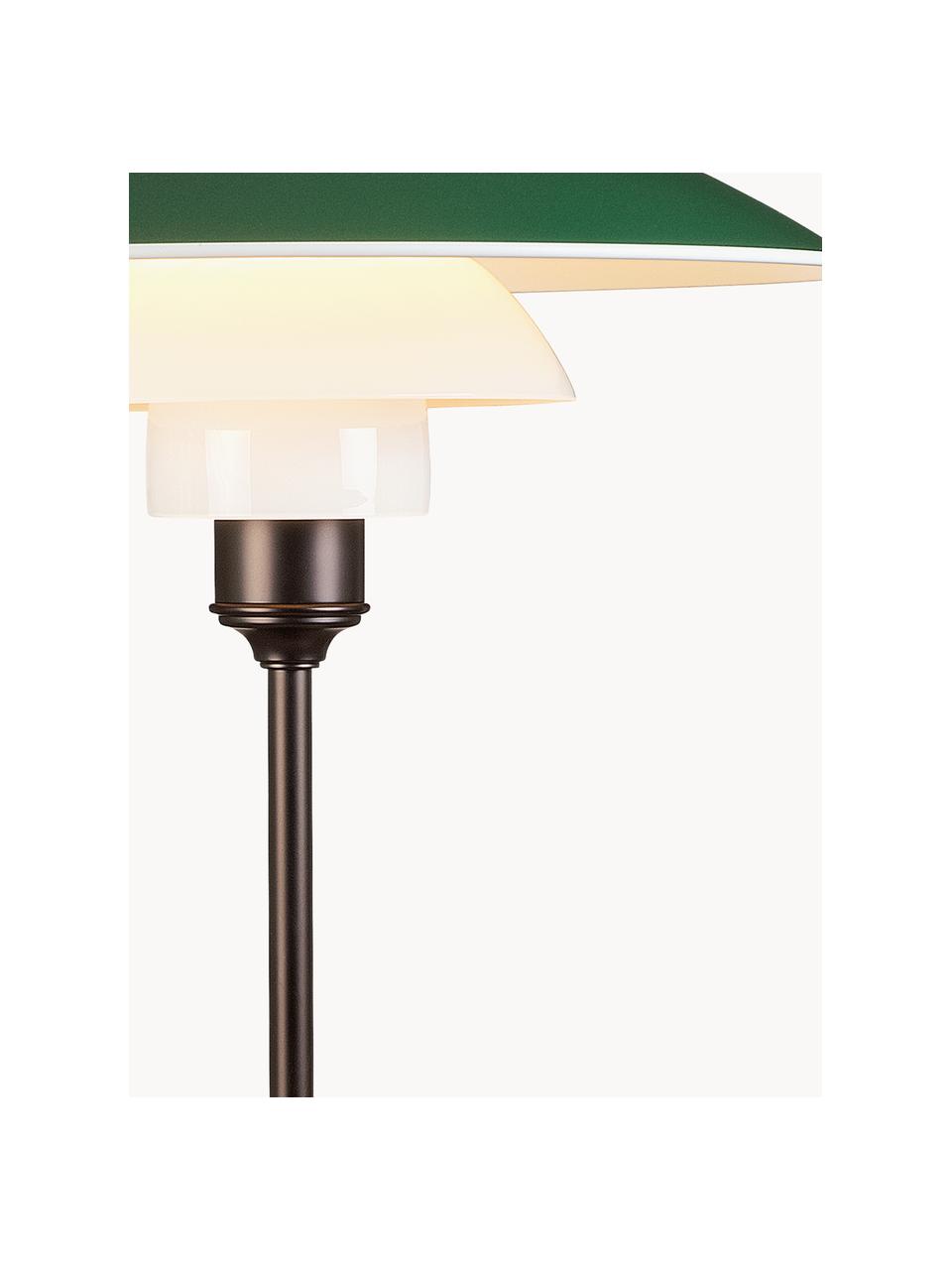 Velká stolní lampa PH 3½-2½, ručně foukaná, Zelená, měděná, Ø 33 cm, V 45 cm