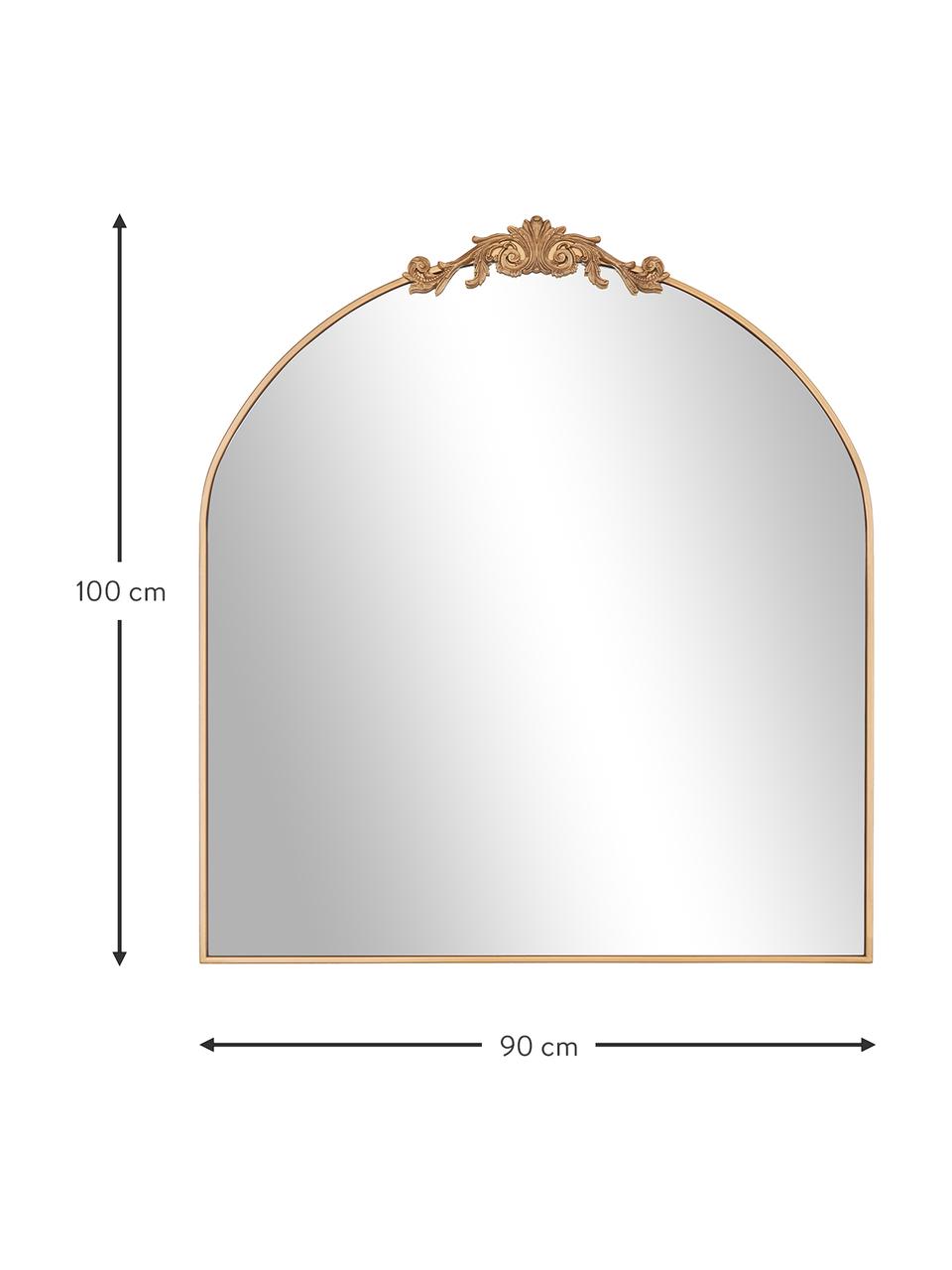 Espejo de pie barroco de metal Saida, Parte trasera: tablero de fibras de dens, Espejo: cristal, Dorado, An 90 x Al 100 cm
