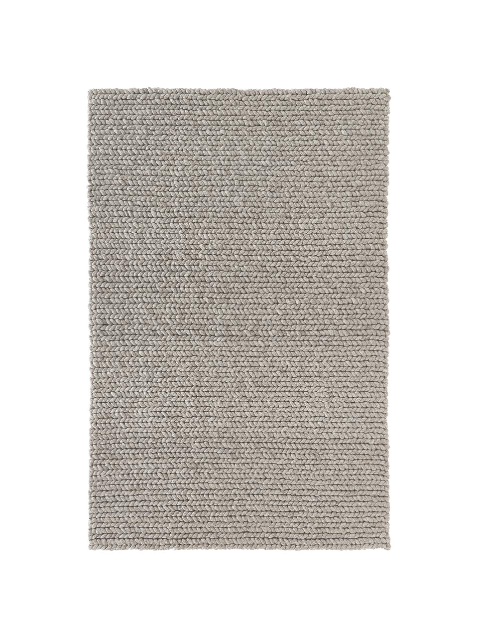 Alfombra de lana trenzada Bruna, 100% lana con certificado RWS

Las alfombras de lana se pueden aflojar durante las primeras semanas de uso, la pelusa se reduce con el uso diario, Gris pardo, An 80 x L 150 cm (Tamaño XS)