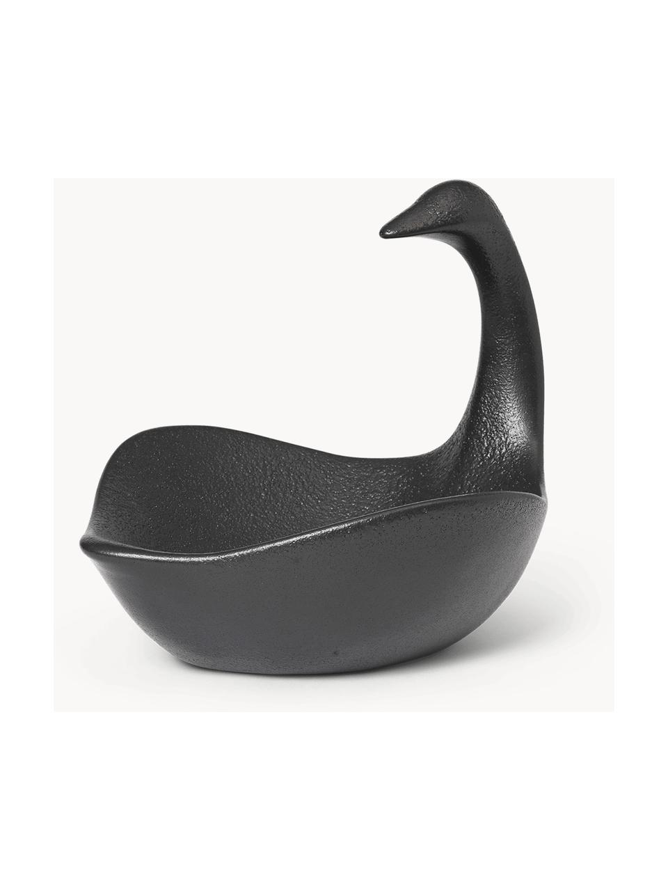 Deko-Objekt Swan, Keramik, glasiert, Schwarz, B 32 x H 27 cm