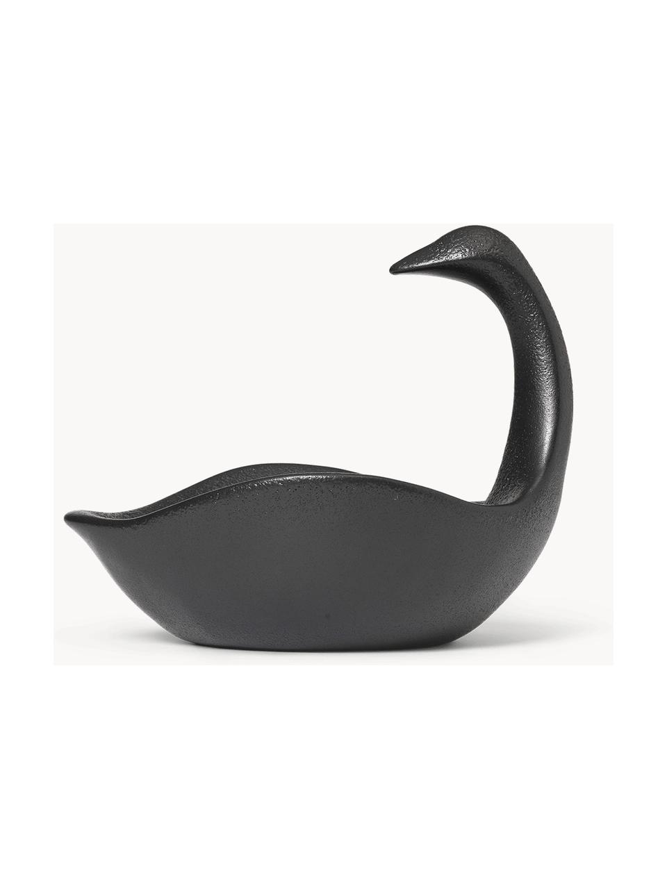 Deko-Objekt Swan, Keramik, glasiert, Schwarz, B 32 x H 27 cm