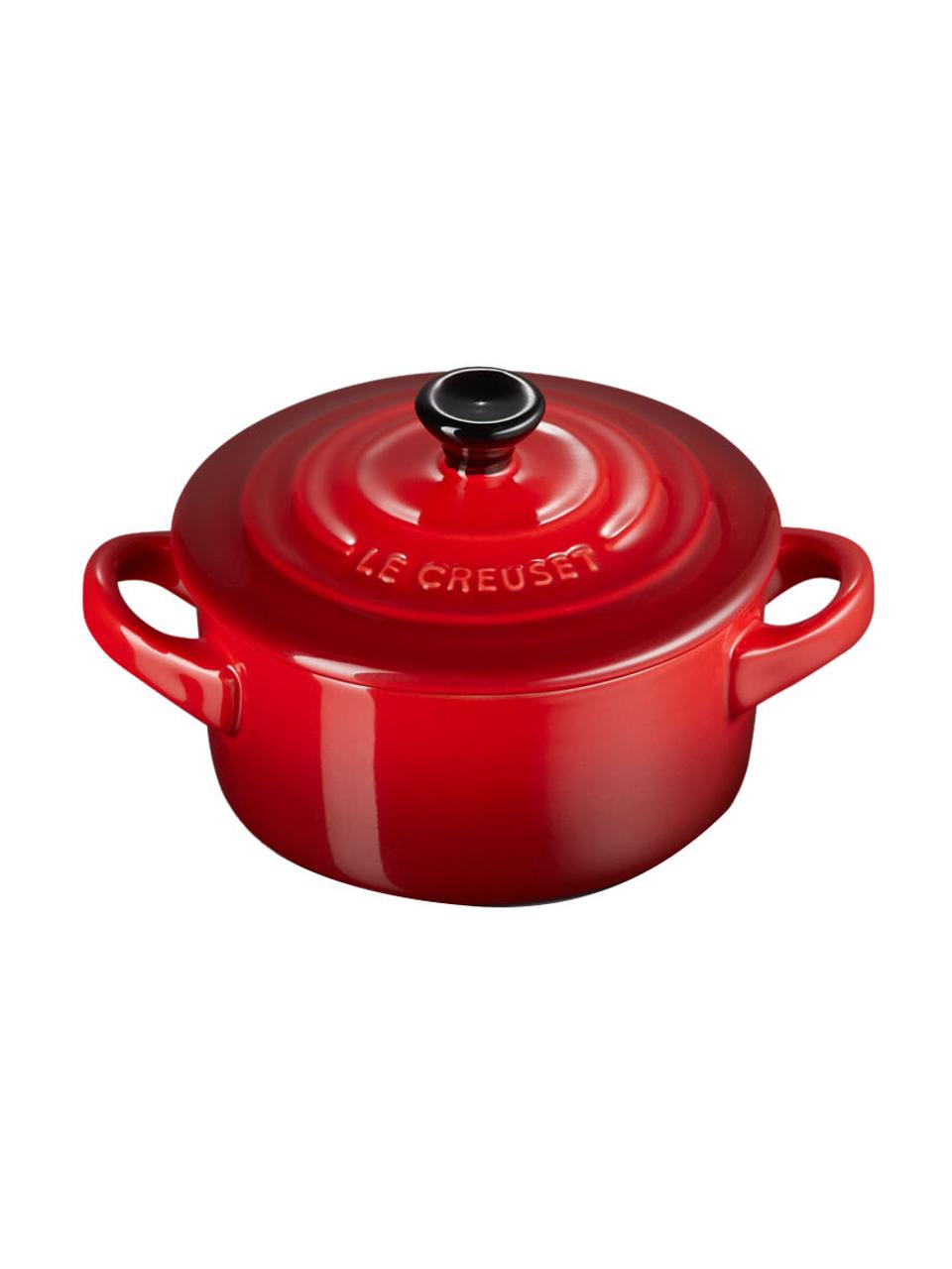 Garnek z pokrywką Cocotte, Kamionka, Odcienie czerwonego, Ø 10 x W 8 cm