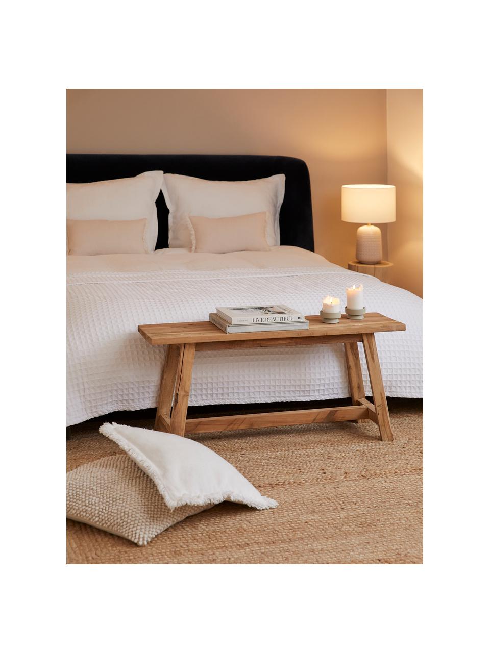 Banco de madera de teca Lawas, Madera de teca natural reciclada, Madera de teca, An 120 x Al 45 cm