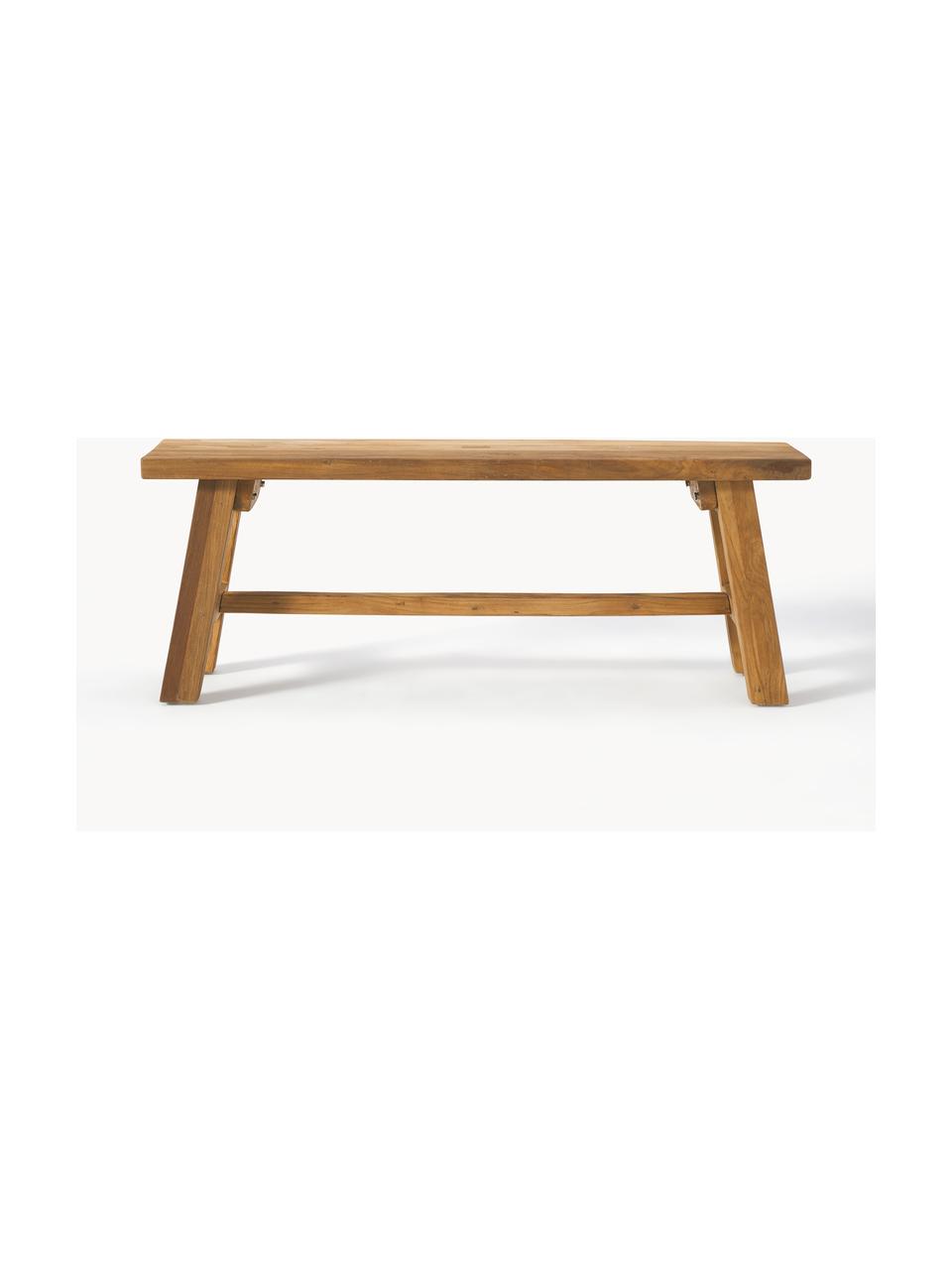 Banc en bois de teck Lawas, Bois de teck recyclé, finition naturelle
Ce produit est fabriqué à partir de bois certifié FSC® issu du développement durable, Bois de teck, larg. 120 x prof. 30 cm