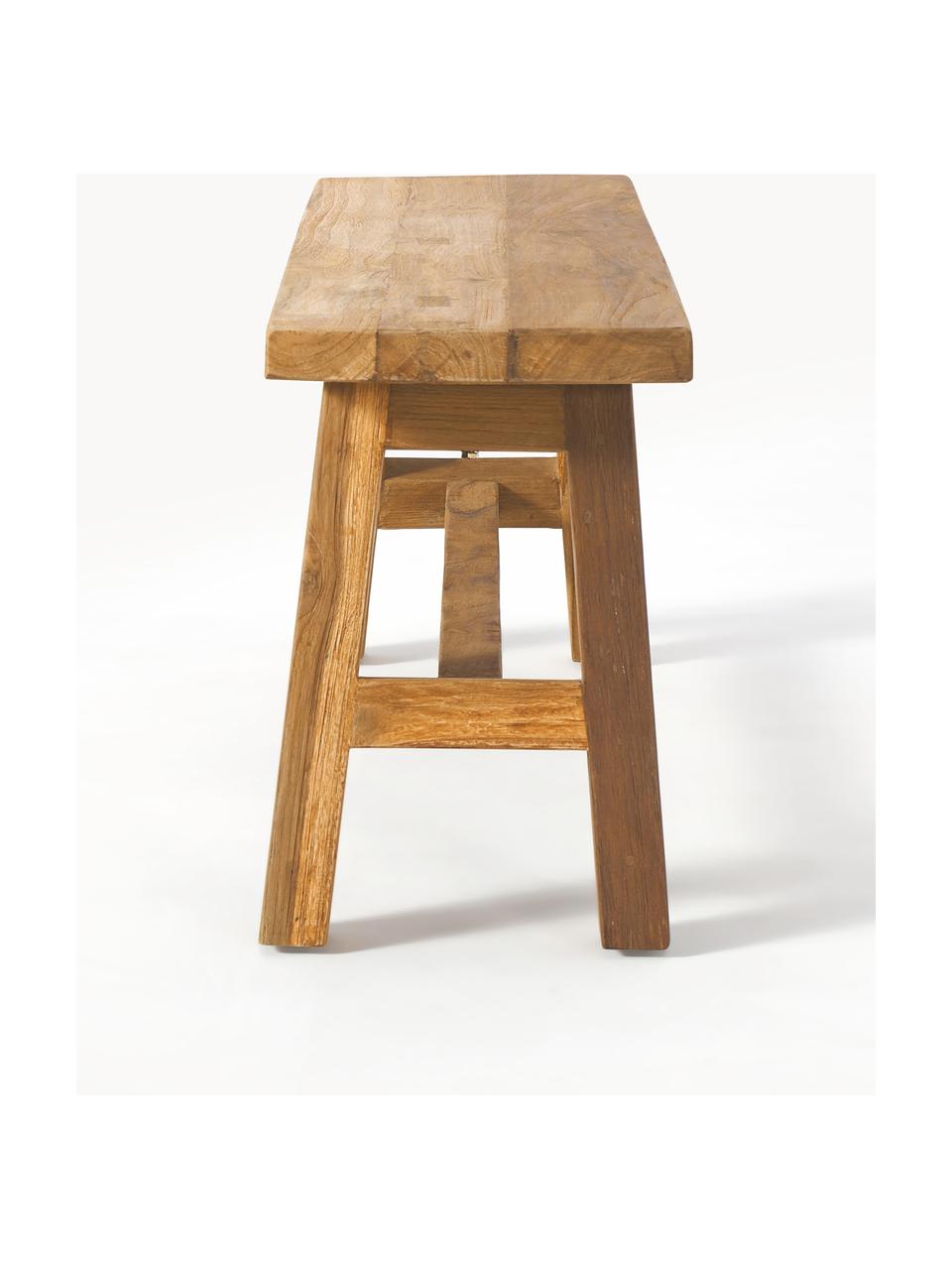 Bank Lawas aus Teakholz, Recyceltes Teakholz, naturbelassen, Teakholz, B 120 x T 30 cm