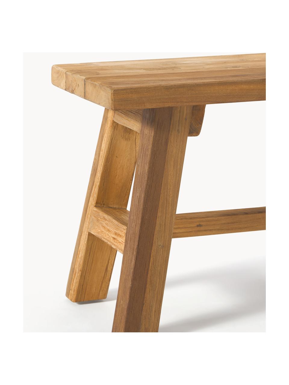 Banc en bois de teck Lawas, Bois de teck recyclé, finition naturelle
Ce produit est fabriqué à partir de bois certifié FSC® issu du développement durable, Bois de teck, larg. 120 x prof. 30 cm