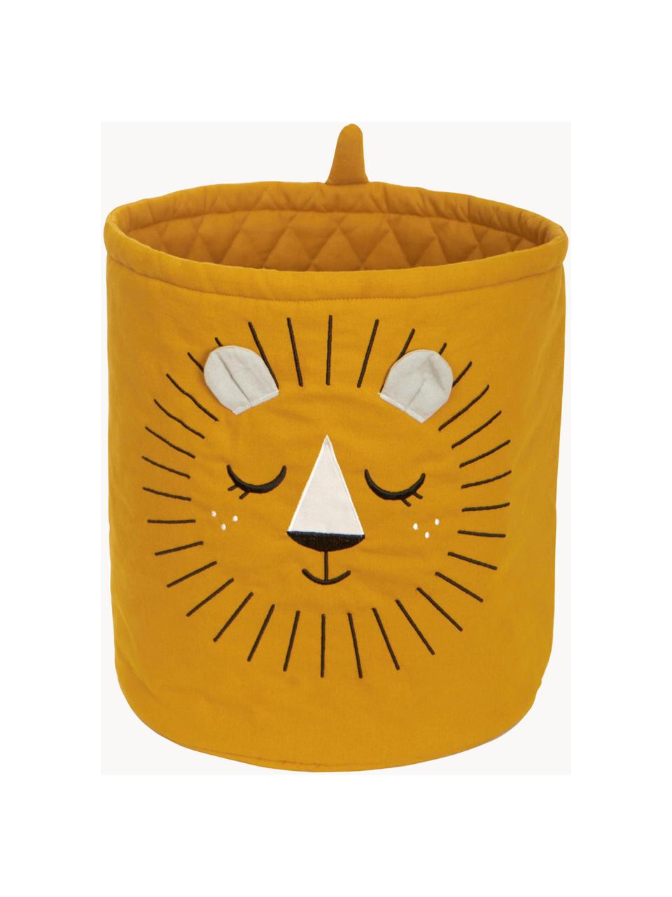 Panier de rangement chambre d'enfant Lion, Orange, Ø 35 x haut. 40 cm