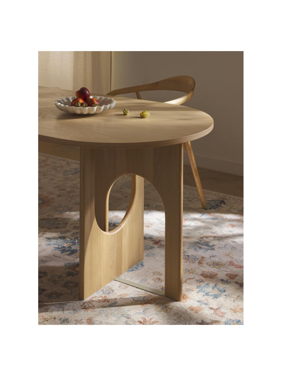 Tavolo ovale Apollo, in diverse misure, Gambe: legno di quercia FSC (For, Legno di quercia laccato, Larg. 180 x Prof. 90 cm