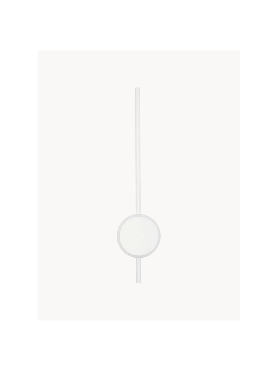 Kinkiet LED Clock, Stelaż: aluminium powlekane, Biały, S 14 x W 61 cm