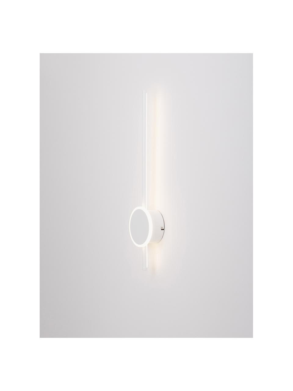 Aplique LED Clock, Estructura: aluminio recubierto, Blanco, An 14 x Al 61 cm