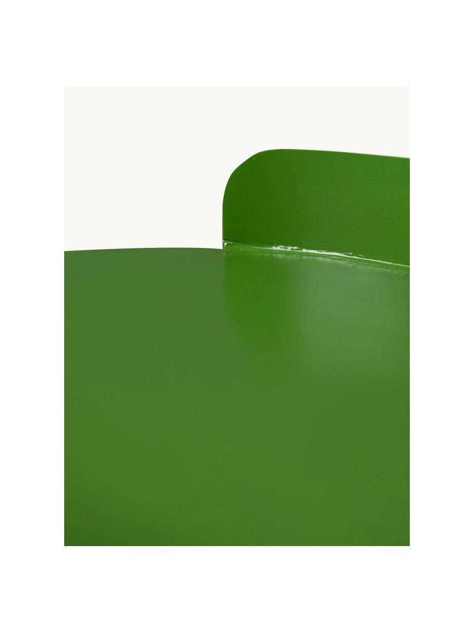 Kulatý kovový odkládací stolek Navagio, Potažený kov, Zelená, Ø 31 cm, V 46 cm