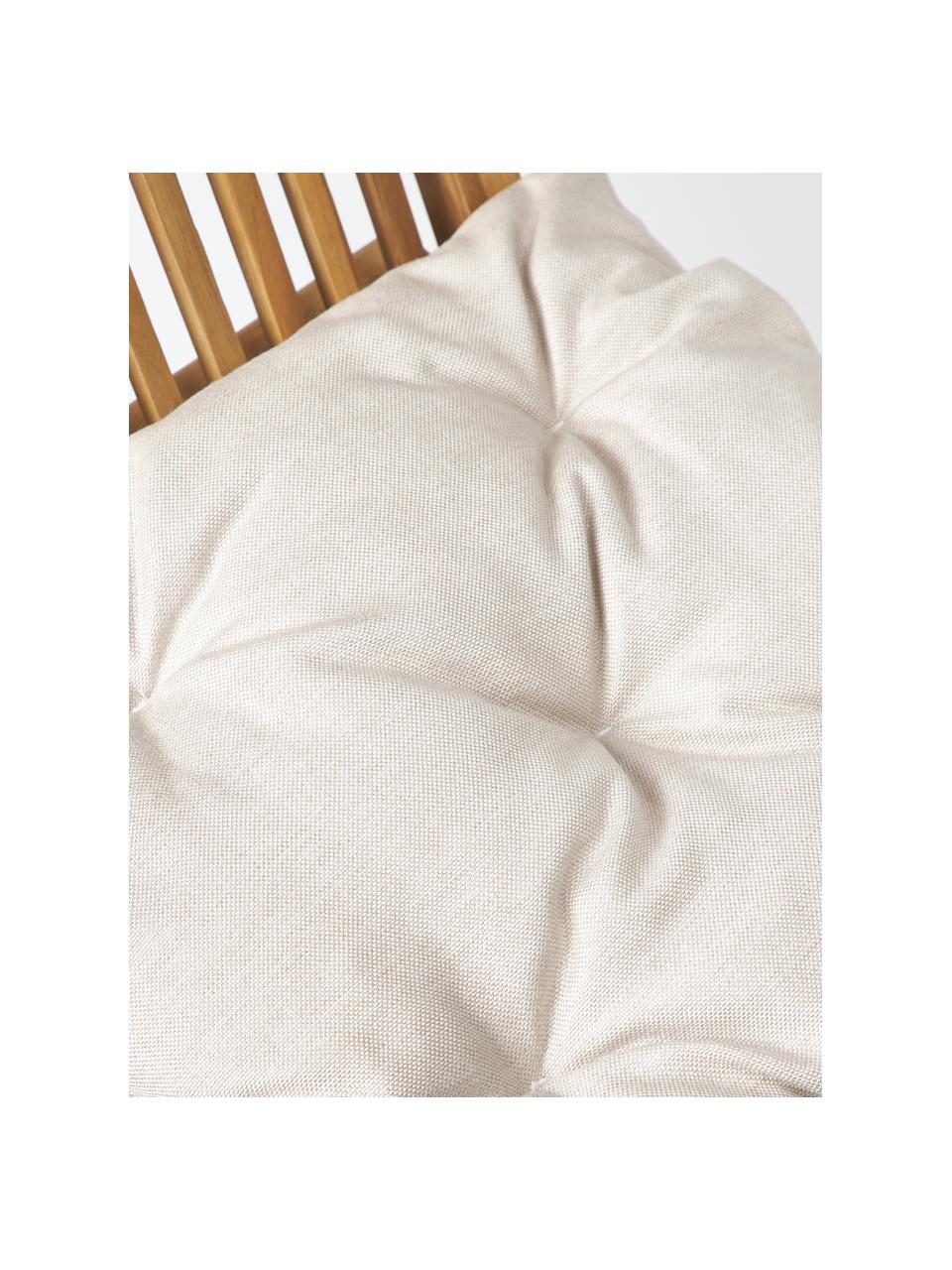 Zewnętrzna poduszka na krzesło Ortun, Tapicerka: 100% poliakryl barwiony p, Jasny beżowy, S 40 x D 40 cm
