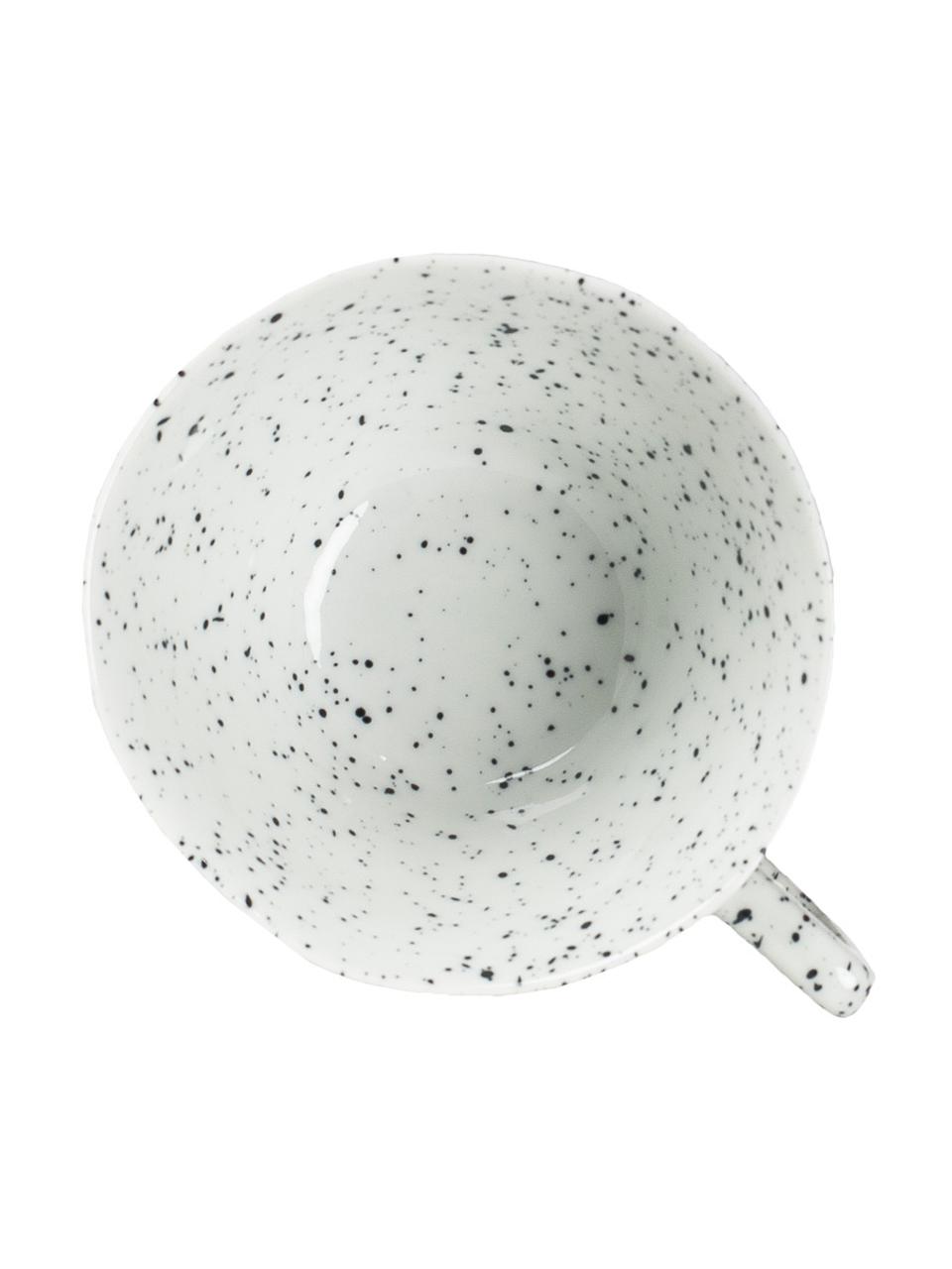Tazza in porcellana Poppi 2 pz, Porcellana, Bianco maculato, Ø 11 x Alt. 6 cm, 230 ml