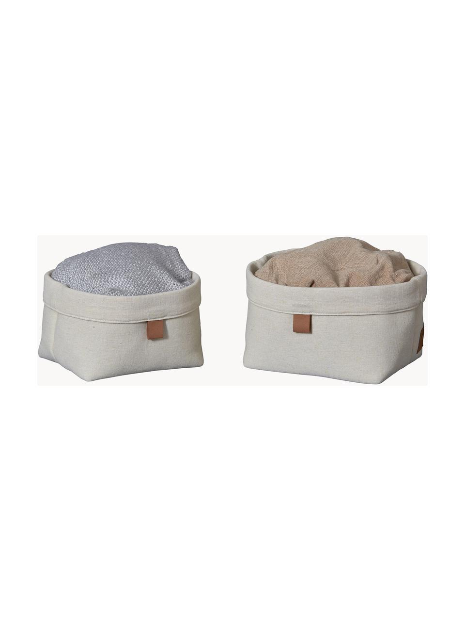 Paniers de rangement Premium, 2 élém., Gris clair, brun, Lot de différentes tailles