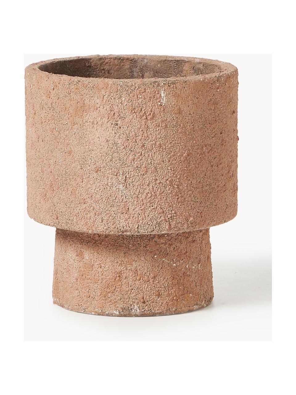 Cache-pot Patmos, haut. 37 cm, Béton, Nougat, Ø 33 x haut. 37 cm