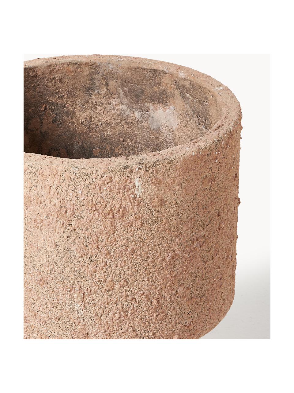 Cache-pot Patmos, haut. 37 cm, Béton, Nougat, Ø 33 x haut. 37 cm