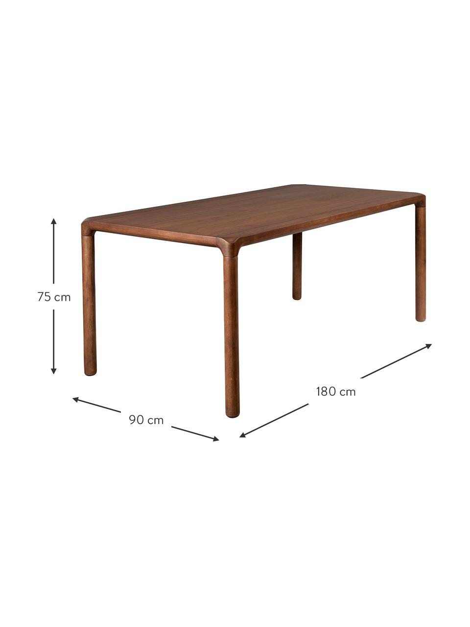 Mesa de comedor de madera de fresno Storm, tamaños diferentes, Tablero: fibras de densidad media , Estructura: madera de fresno maciza c, Patas: madera de fresno maciza, Madera de fresno oscura, An 220 x F 90 cm