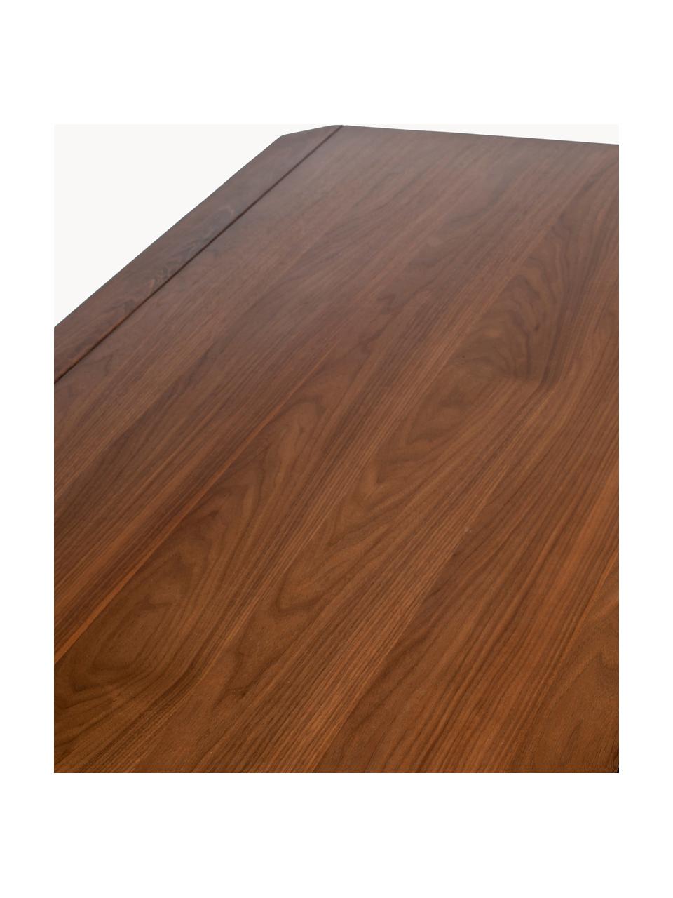 Mesa de comedor de madera Storm, tamaños diferentes, Tablero: fibras de densidad media , Madera de fresno pintado marrón oscuro, An 220 x F 90 cm
