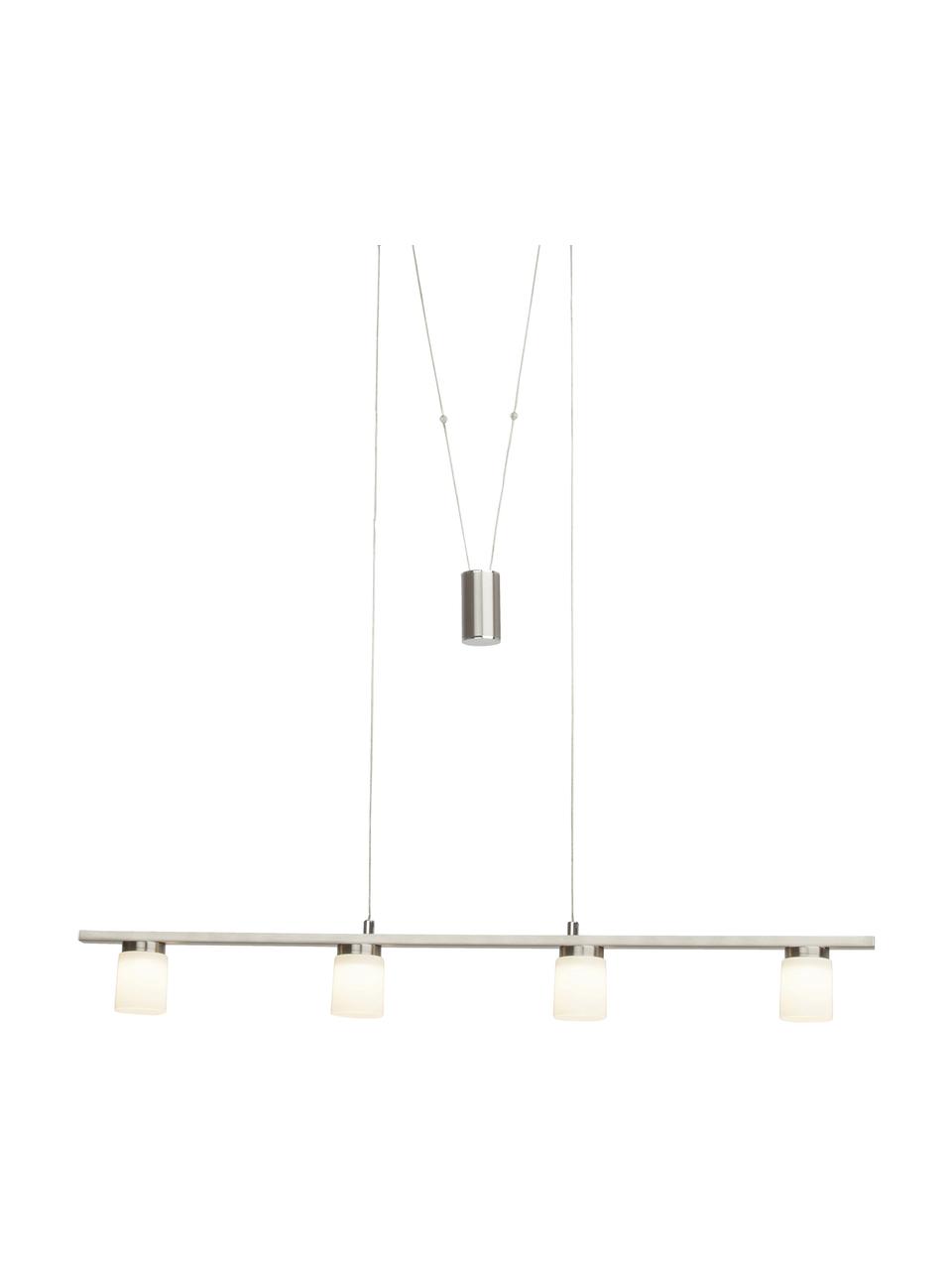 Grande suspension LED Betsy, Couleur argentée, blanc