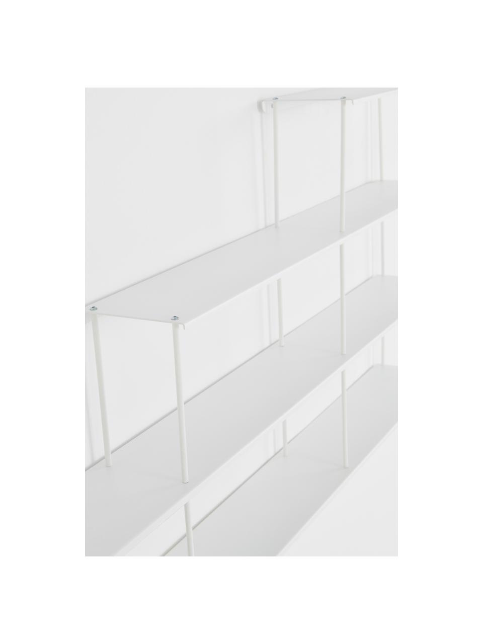 Étagère murale Stairny, Acier, revêtement par poudre, Blanc, larg. 120 x haut. 48 cm